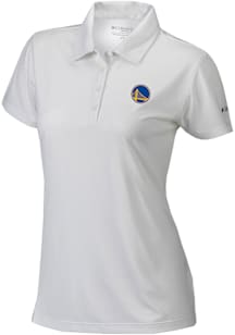 Columbia Golden State Warriors Womens White Heat Seal Birdie Polo Short Sleeve Polo Shirt