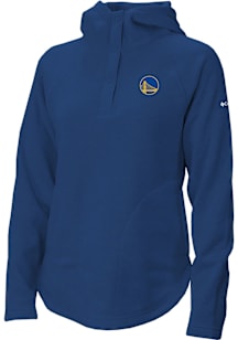 Columbia Golden State Warriors Womens Blue Heat Seal Sweater Weather Pullover Hooded Sweatshirt