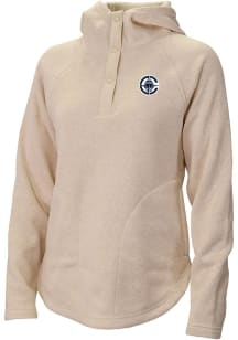Columbia Los Angeles Clippers Womens Tan Heat Seal Sweater Weather Pullover Hooded Sweatshirt
