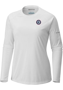 Columbia Los Angeles Clippers Womens White Heat Seal Tidal LS Tee