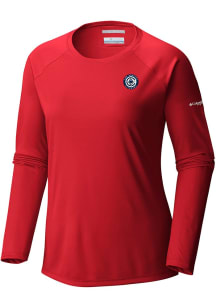 Columbia Los Angeles Clippers Womens Red Heat Seal Tidal LS Tee