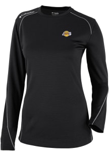 Columbia Los Angeles Lakers Womens Black Heat Seal Omni Wick Shot Gun Long Sleeve T-Shirt