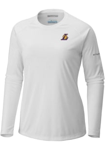 Columbia Los Angeles Lakers Womens White Heat Seal Tidal LS Tee