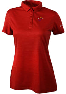 Columbia Miami Heat Womens Red Heat Seal Set II Short Sleeve Polo Shirt
