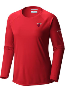 Columbia Miami Heat Womens Red Heat Seal Tidal LS Tee