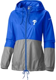 Columbia Philadelphia Phillies Womens Blue Flash Forward Light Weight Jacket