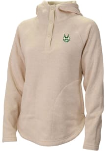 Columbia Milwaukee Bucks Womens Tan Heat Seal Sweater Weather Pullover Hooded Sweatshirt