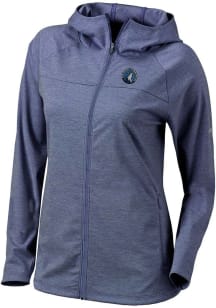 Columbia Minnesota Timberwolves Womens Navy Blue Heat Seal Omni Wick Half Shot Light Weight Jacket