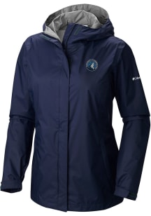 Columbia Minnesota Timberwolves Womens Navy Blue Heat Seal Arcadia II Full Zip Jacket Light Weight..