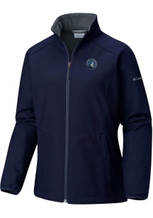 Columbia Minnesota Timberwolves Womens Navy Blue Heat Seal Kruser Ridge Light Weight Jacket