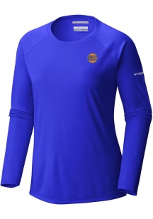 Columbia New York Knicks Womens Blue Heat Seal Tidal LS Tee