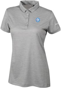 Columbia Philadelphia 76ers Womens Grey Heat Seal Set II Short Sleeve Polo Shirt