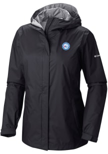Columbia Philadelphia 76ers Womens Black Heat Seal Arcadia II Full Zip Jacket Light Weight Jacket