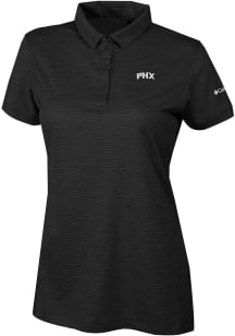 Columbia Phoenix Suns Womens Black Heat Seal Set II Short Sleeve Polo Shirt