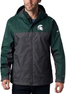 Mens Michigan State Spartans Green Columbia Glennaker Light Weight Jacket