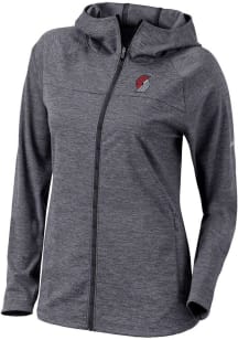 Columbia Portland Trail Blazers Womens Black Heat Seal Omni Wick Half Shot Light Weight Jacket