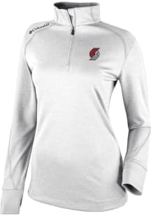 Columbia Portland Trail Blazers Womens White Heat Seal Omni Wick Shotgun 2.0 Qtr Zip