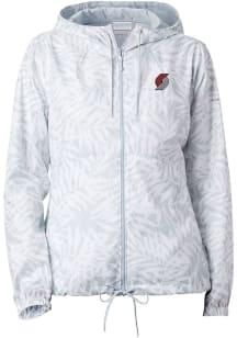 Columbia Portland Trail Blazers Womens White Heat Seal Flash Forward Light Weight Jacket