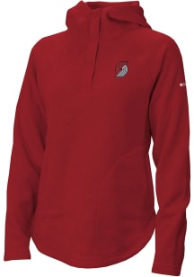 Columbia Portland Trail Blazers Womens Red Heat Seal Sweater Weather Pullover Hooded Sweatshirt