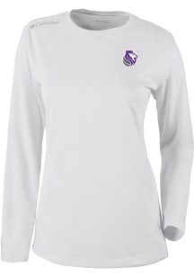Columbia Sacramento Kings Womens White Heat Seal Omni Wick Shot Gun Long Sleeve T-Shirt