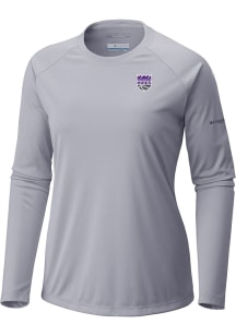 Columbia Sacramento Kings Womens Grey Heat Seal Tidal LS Tee