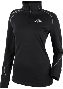 Columbia San Antonio Spurs Womens Black Heat Seal Omni Wick Shotgun 2.0 Qtr Zip