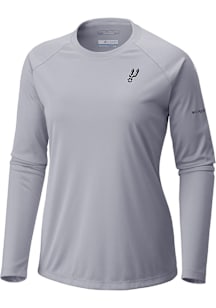 Columbia San Antonio Spurs Womens Grey Heat Seal Tidal LS Tee