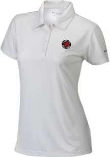 Columbia Toronto Raptors Womens White Heat Seal Birdie Polo Short Sleeve Polo Shirt