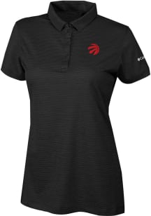 Columbia Toronto Raptors Womens Black Heat Seal Set II Short Sleeve Polo Shirt
