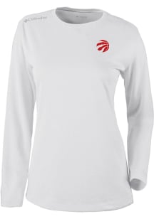 Columbia Toronto Raptors Womens White Heat Seal Omni Wick Shot Gun Long Sleeve T-Shirt