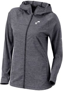 Columbia Utah Jazz Womens Black Heat Seal Omni Wick Half Shot Light Weight Jacket