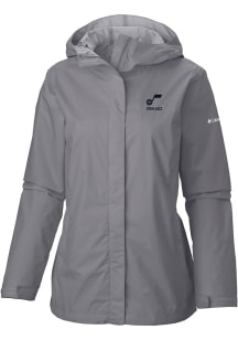 Columbia Utah Jazz Womens Grey Heat Seal Arcadia II Full Zip Jacket Light Weight Jacket