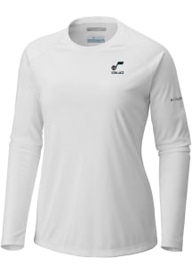 Columbia Utah Jazz Womens White Heat Seal Tidal LS Tee