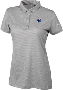 Columbia Washington Wizards Womens Grey Heat Seal Set II Short Sleeve Polo Shirt