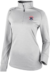 Columbia Washington Wizards Womens White Heat Seal Omni Wick Shotgun 2.0 Qtr Zip