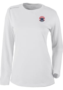 Columbia Washington Wizards Womens White Heat Seal Omni Wick Shot Gun Long Sleeve T-Shirt