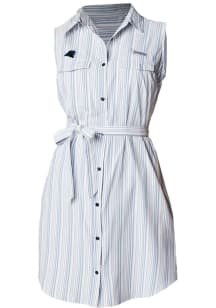 Columbia Carolina Panthers Womens Blue Heat Seal Sun Drifter Short Sleeve Dress