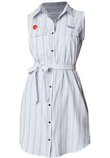 Columbia Cleveland Browns Womens Blue Heat Seal Sun Drifter Short Sleeve Dress
