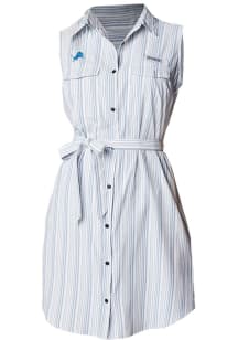 Columbia Detroit Lions Womens Blue Heat Seal Sun Drifter Short Sleeve Dress