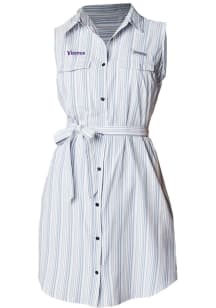 Columbia Minnesota Vikings Womens Blue Heat Seal Sun Drifter Short Sleeve Dress