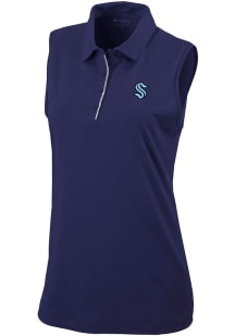 Columbia Seattle Kraken Womens Navy Blue Heat Seal Tend the Ball Tank Top