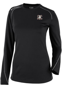 Columbia Anaheim Ducks Womens Black Heat Seal Omni Wick Shot Gun Long Sleeve T-Shirt