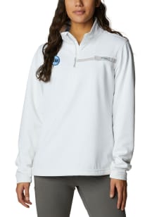Columbia Utah Hockey Club Womens White Heat Seal Skiff Guide Fleece Qtr Zip