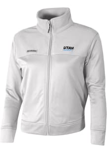 Columbia Utah Hockey Club Womens Grey Heat Seal River Fleece Long Sleeve Full Zip Jacket