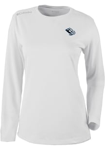 Columbia Utah Hockey Club Womens White Heat Seal Omni Wick Shot Gun Long Sleeve T-Shirt
