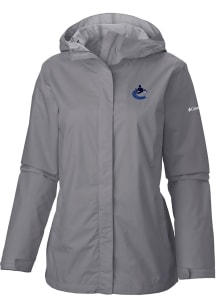 Columbia Vancouver Canucks Womens Grey Heat Seal Arcadia II Full Zip Jacket Light Weight Jacket