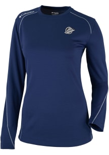 Columbia Vancouver Canucks Womens Navy Blue Heat Seal Omni Wick Shot Gun Long Sleeve T-Shirt