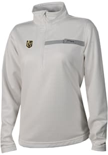 Columbia Vegas Golden Knights Womens White Heat Seal Skiff Guide Fleece Qtr Zip