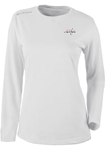 Columbia Washington Capitals Womens White Heat Seal Omni Wick Shot Gun Long Sleeve T-Shirt