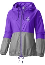 Columbia Colorado Rockies Womens Purple Flash Forward Windbreaker Light Weight Jacket